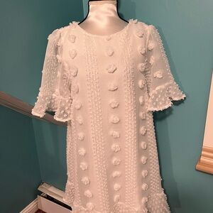 White Textured Dress